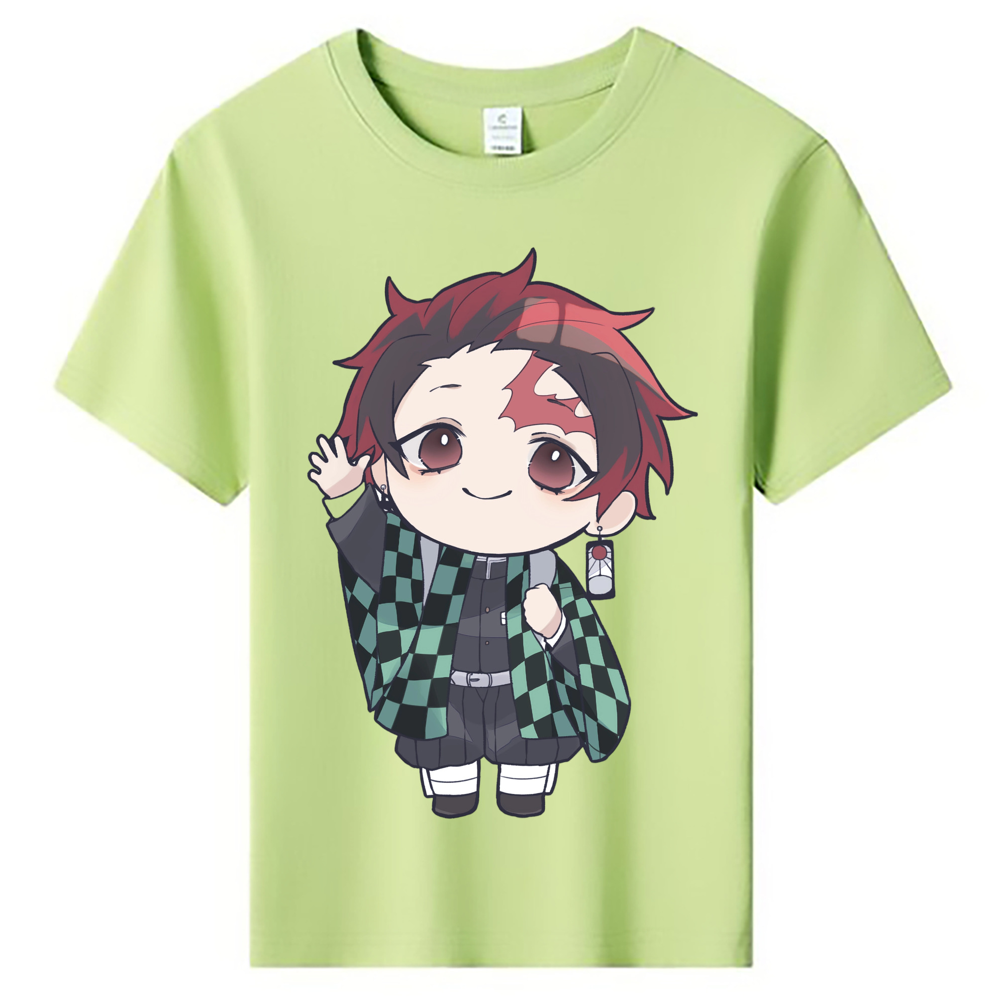 （画像用） 鬼滅の刃 竈門 炭治郎／かまど たんじろう Kamado Tanjirou 綿100％キッズTシャツ（フロントプリント）